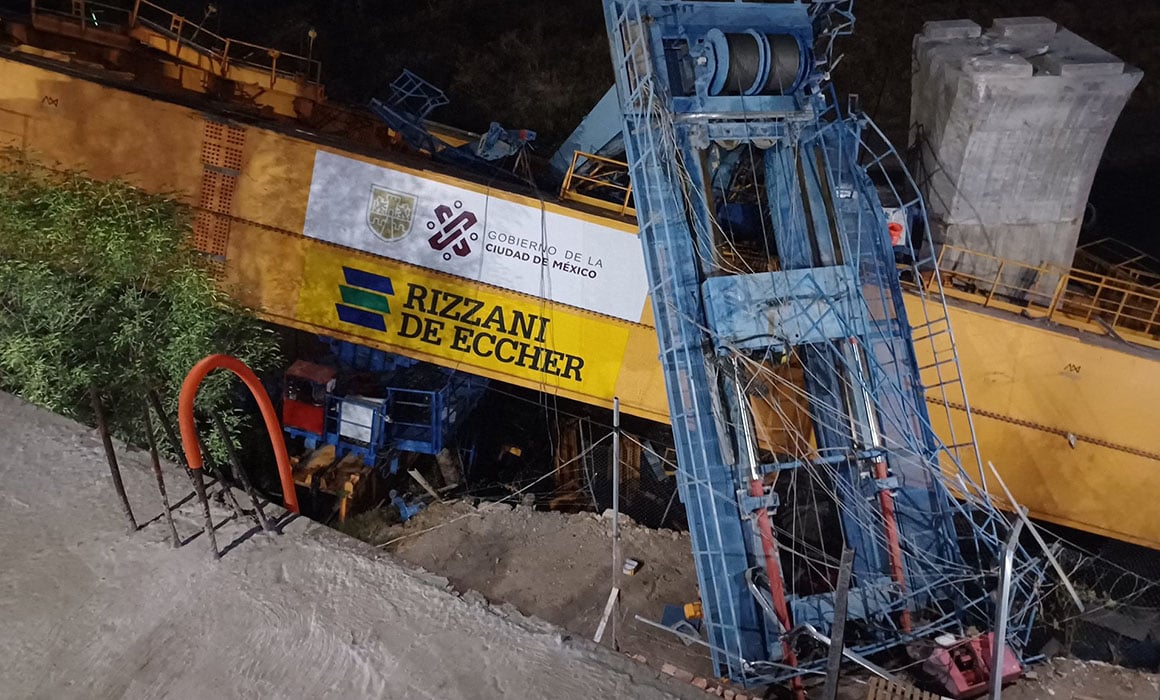 Cae Lanzadora De Dovelas En Obras Del Tren Interurbano