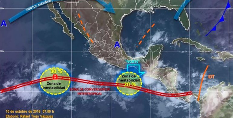 Pronostican  tormentas puntuales fuertes en Oaxaca