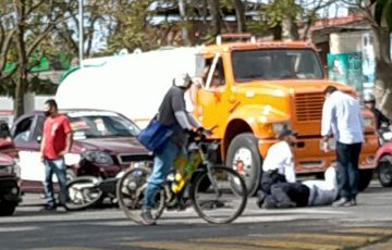 Atropellan a elemento de la Policía vial en Oaxaca - Quadratín
