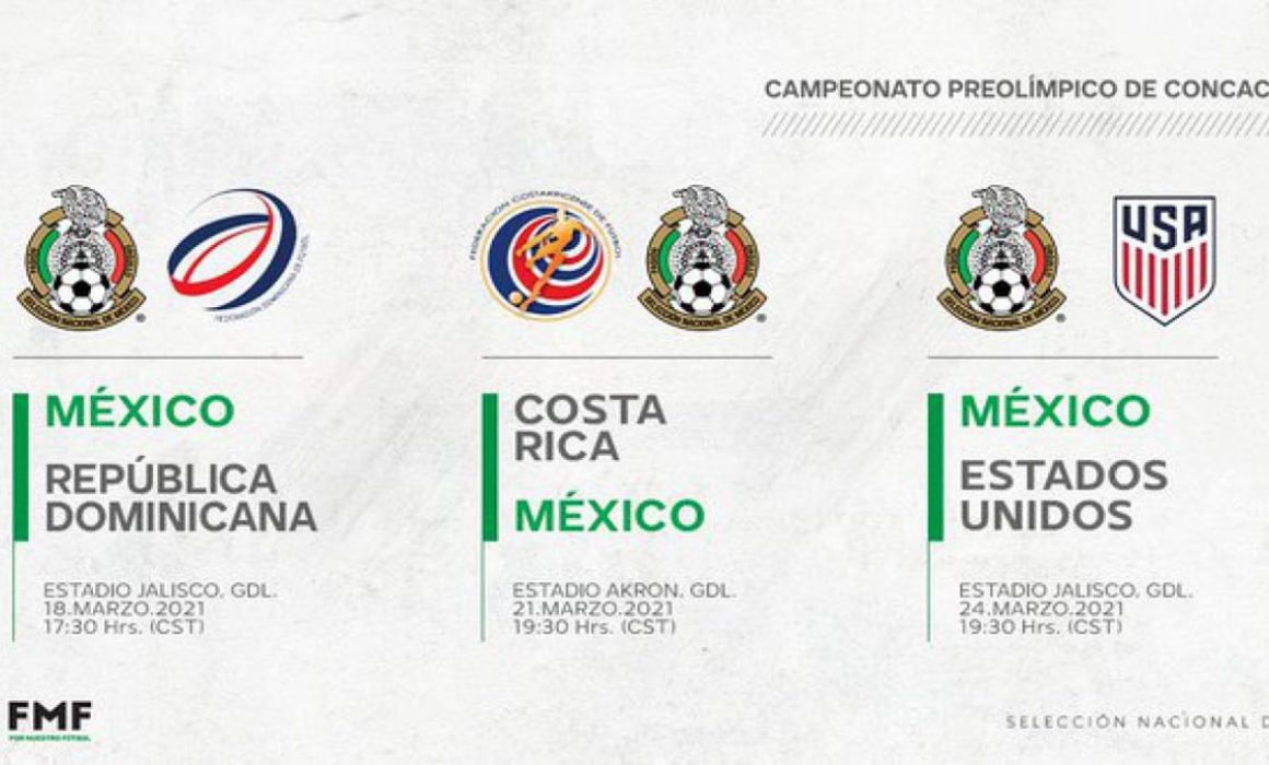 Publican calendario de la Selección Mexicana en el Preolímpico