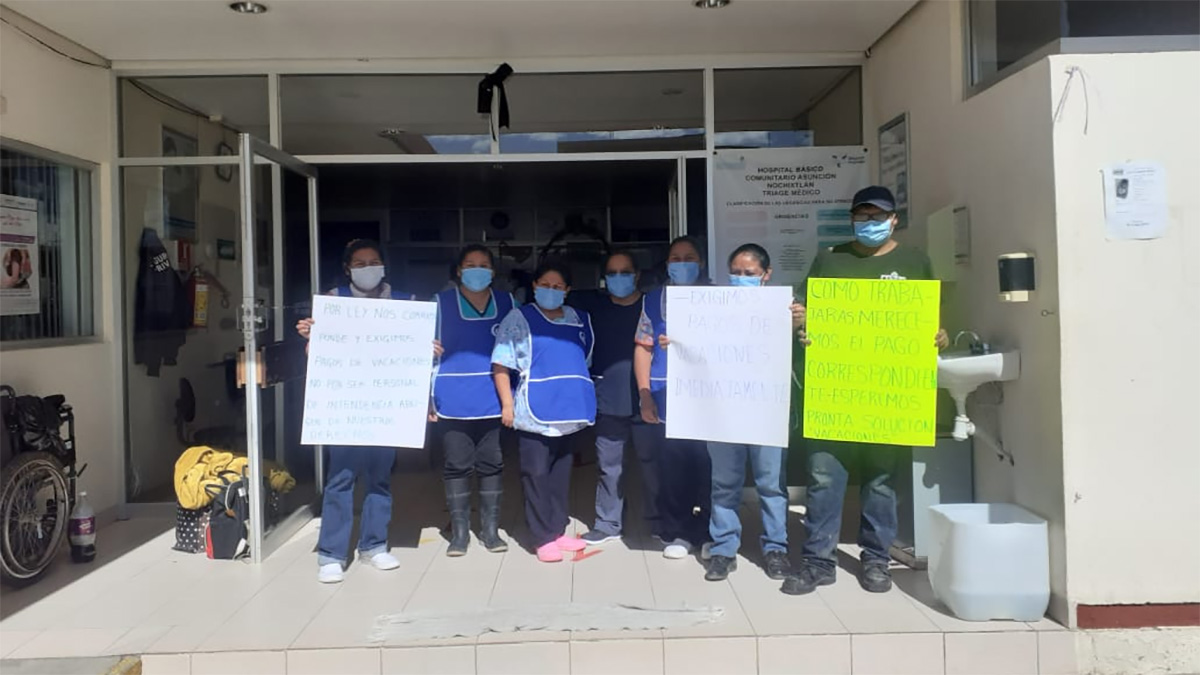 Adeudan a personal de limpieza del hospital de Nochixtlán - Quadratín