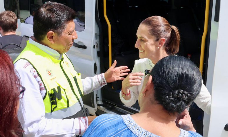 Acuerdan Sheinbaum y Jara censo de daños por Erick en 12 municipios