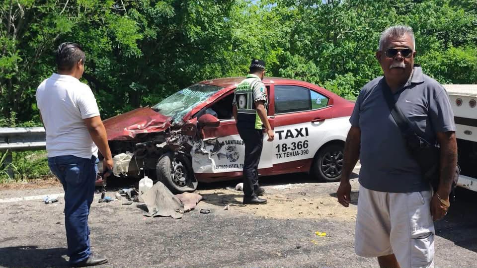 Choque entre tráiler y taxi deja 3 lesionados en el Istmo