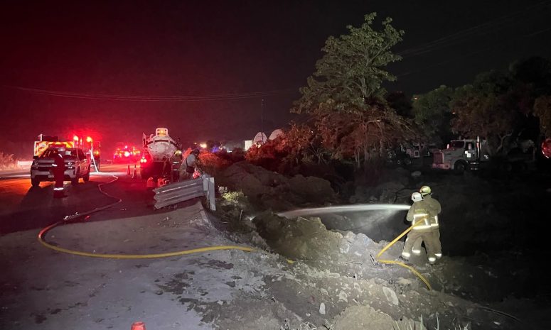 Provoca fuga de gas cierre en carretera Juchitán-Matías Romero