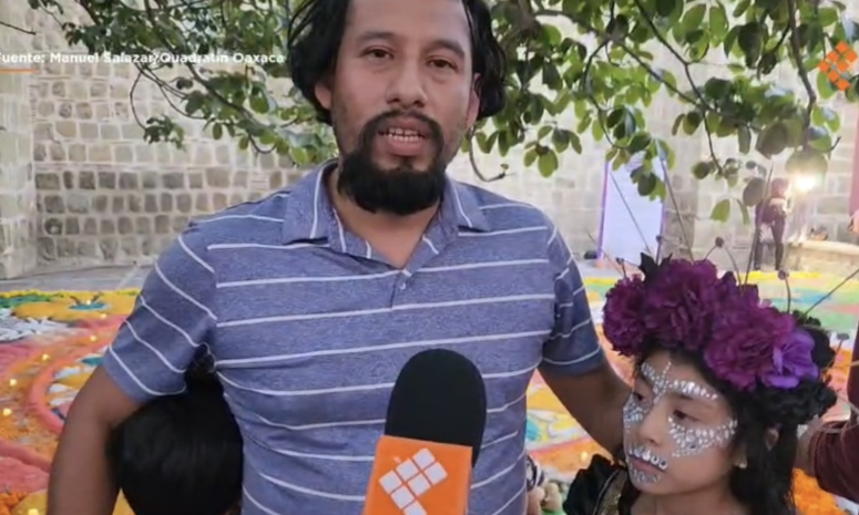 Representa tapete de Jalatlaco el paso de la vida a la muerte