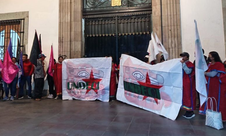 Protesta Unión Democrática de Pueblos Indígenas por falta de respuestas